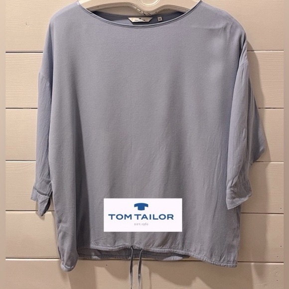 Tom Tailor blue. 3/4 sleeve  sweater size L - Picture 2 of 3
